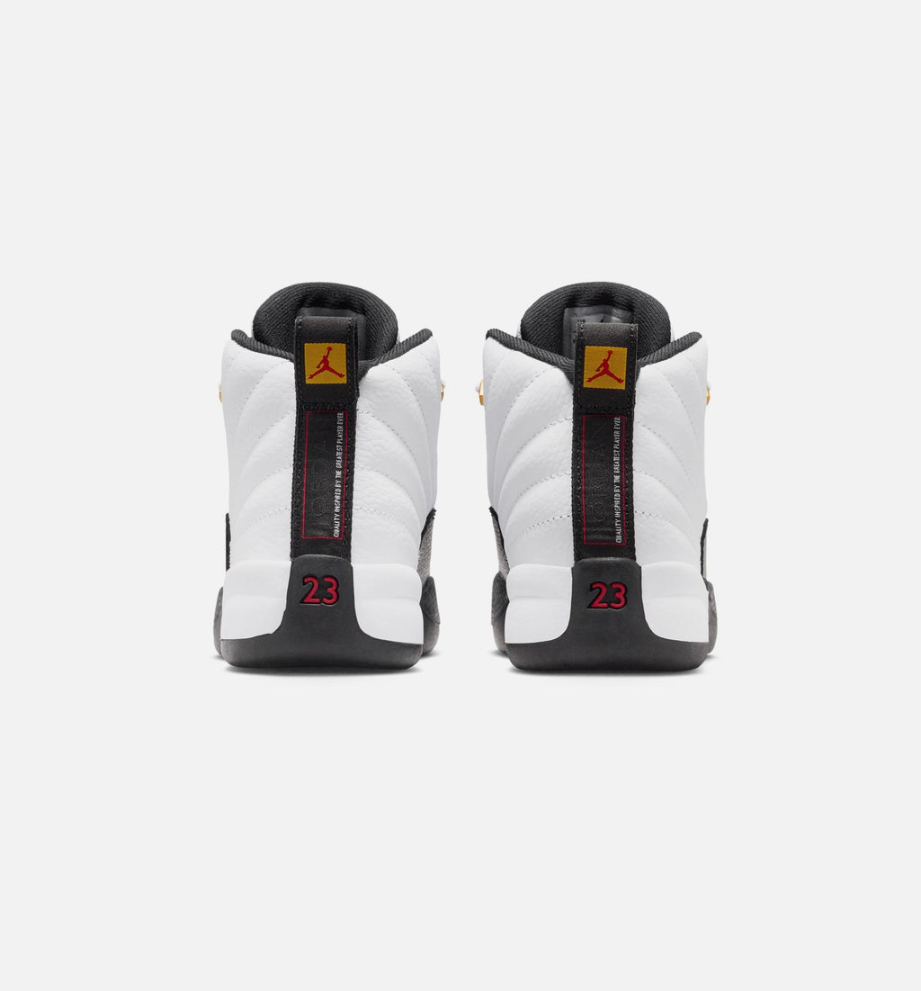 Air Jordan 12 Retro Taxi – Preschool Lifestyle Shoe in White/Black/Taxi