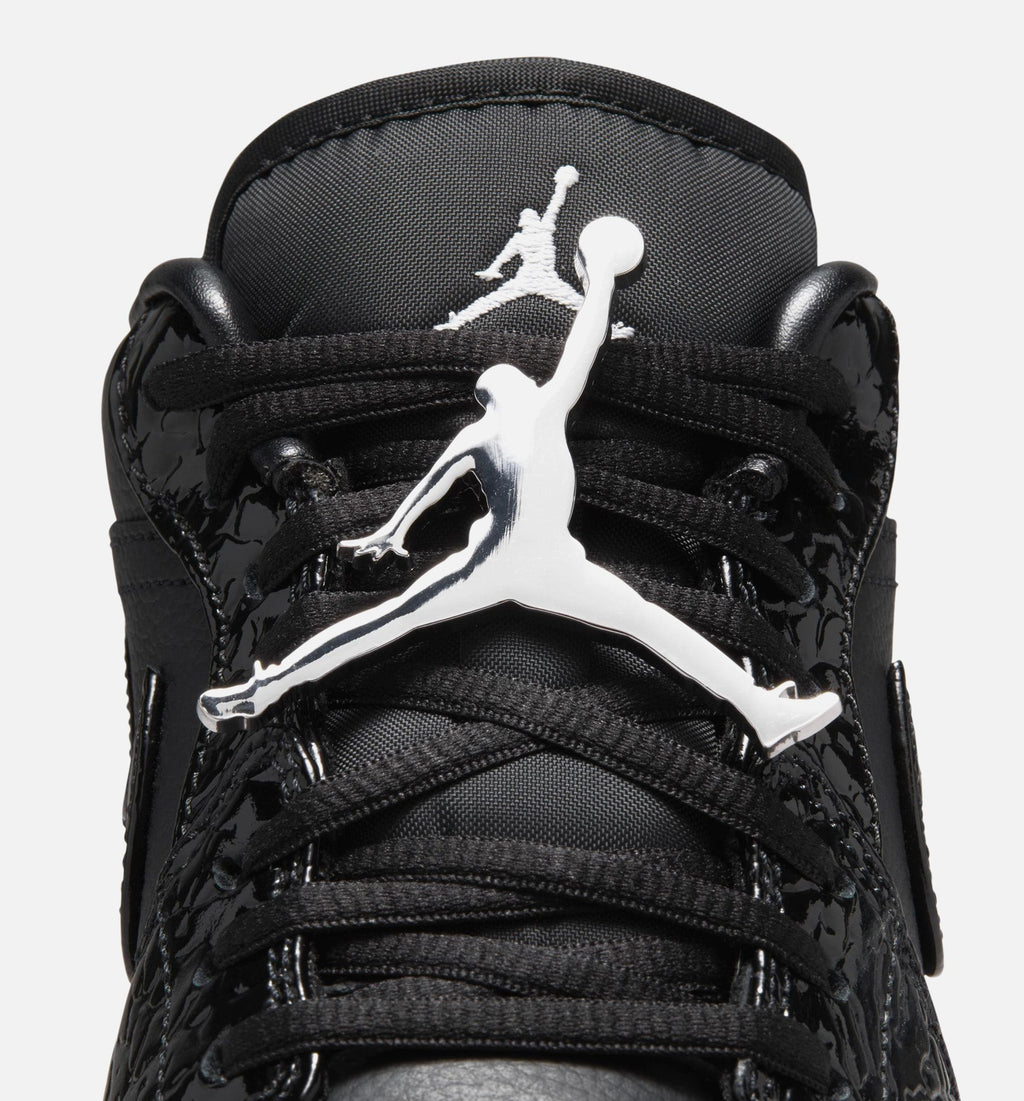 Air Jordan 1 Low "Patent Elephant" Women's Lifestyle Shoe - Black / White / Metallic Silver
