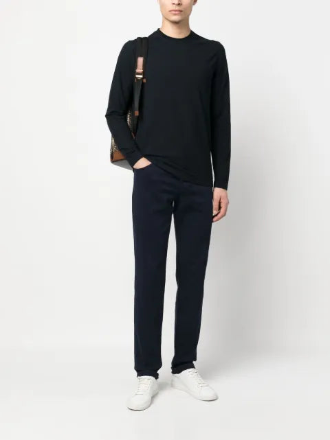 Zanone long-sleeved cotton sweatshirt