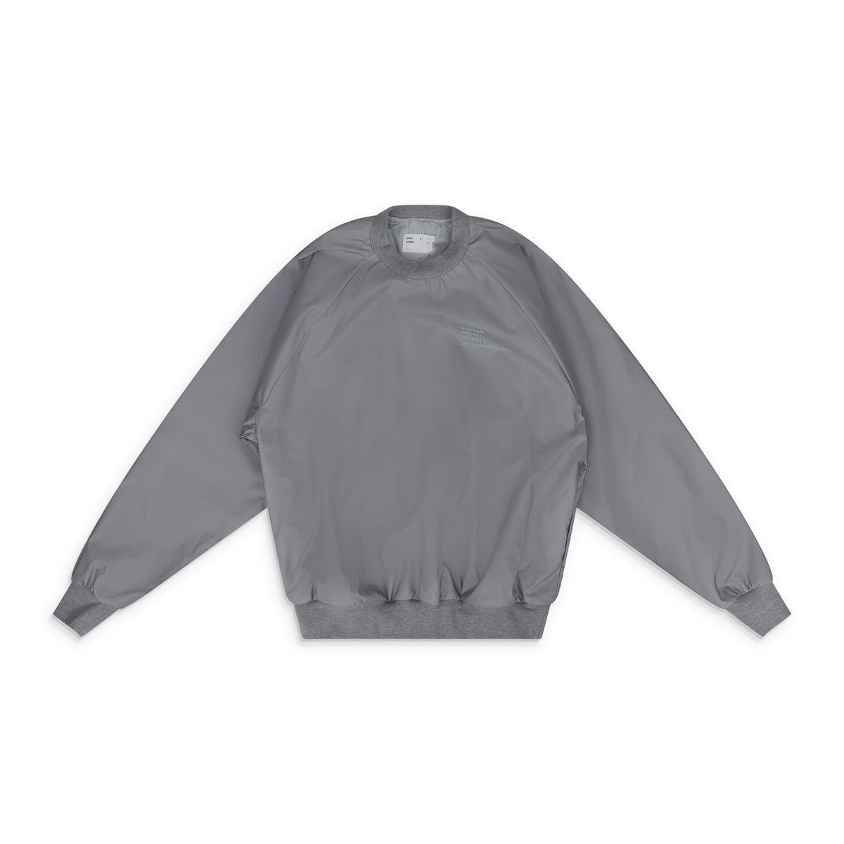 Grey Water-Proof Woven Raglan Top