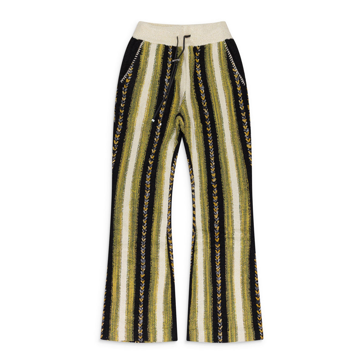 Yellow Braided Bandana Stripe Pant