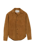 AMI Paris suede-finish button-up jacket