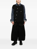Black Comme Des Garçons panelled layered-effect denim jacket
