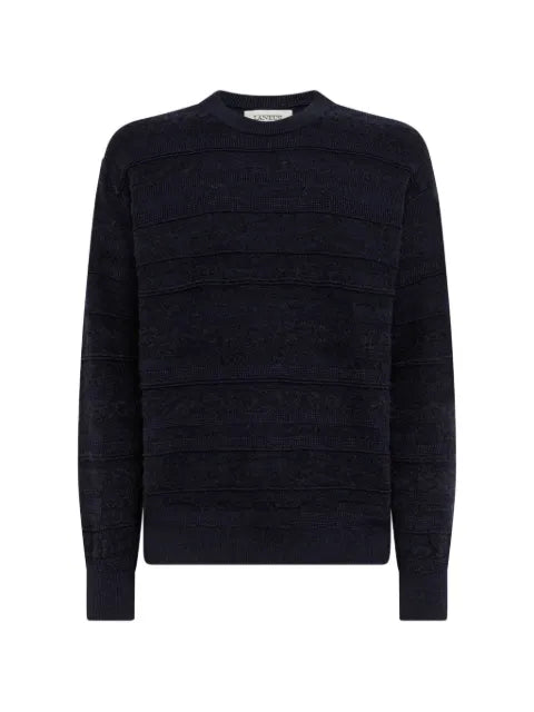 Laneus jacquard-knit crew-neck sweater