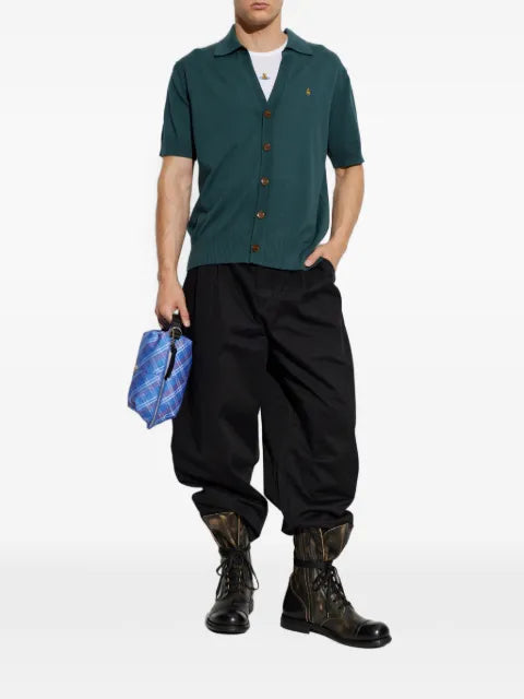 Vivienne Westwood Orb-embroidered short-sleeve cardigan