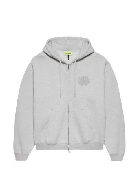 NEW AMSTERDAM logo-embroidered zip-up hoodie