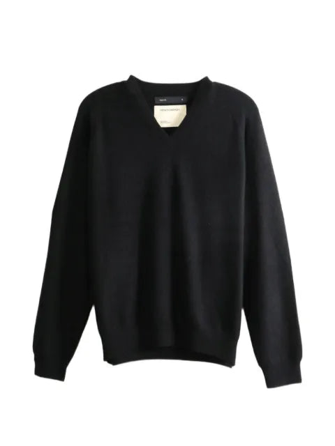 Frenckenberger V-neck long-sleeve sweater