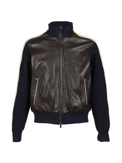 Wales Bonner Path panelled leather jacket