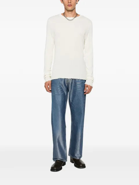 OUR LEGACY lettuce-edge ribbed sweater