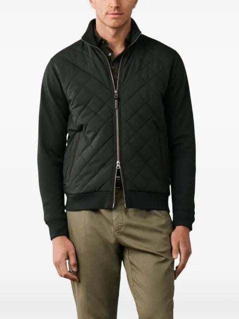 Hackett London quilted zip-up sweatshirt