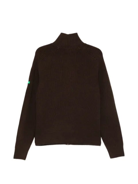 FLÂNEUR ribbed-knit zip-up sweater