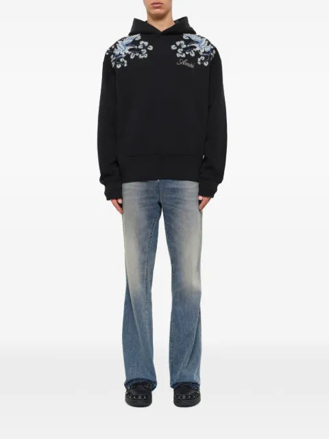 AMIRI floral-embroidered hoodie