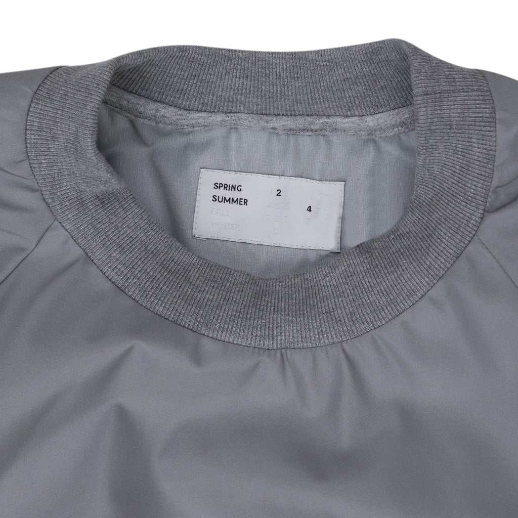 Grey Water-Proof Woven Raglan Top
