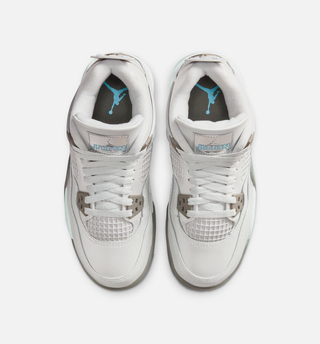 Air Jordan 4 Retro Blue Chill | Grade School Lifestyle Shoe | Photon Dust/Blue Chill/Flat Pewter/White/Blue Tint