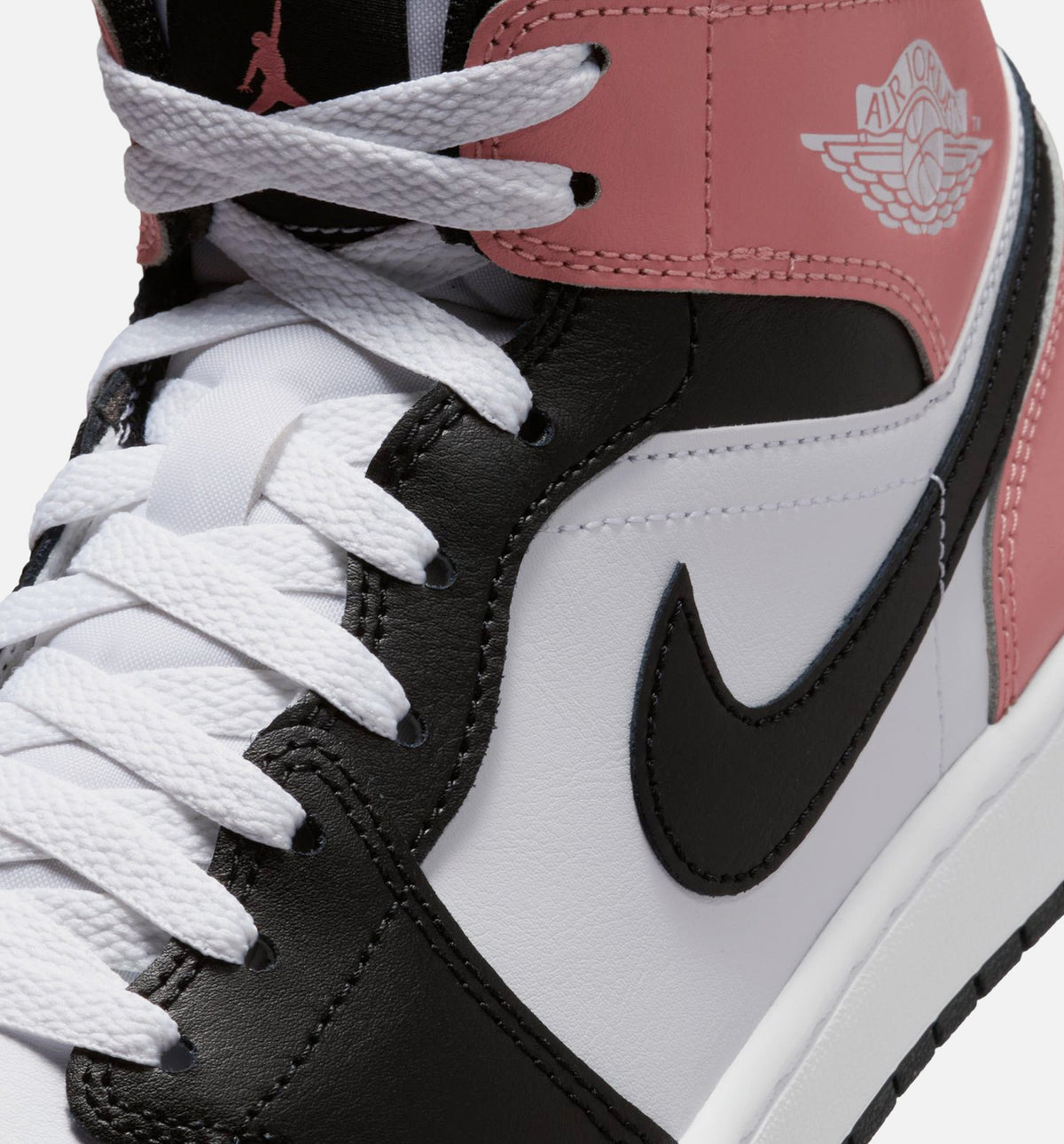 Air Jordan 1 Mid Men's Lifestyle Shoes - White Rust Pink Black