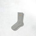 Carhartt WIP Chase Socks: Grey Heather / Gold