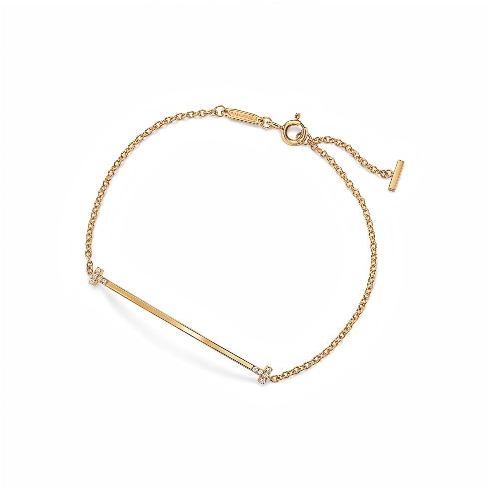 Tiffany Style Smile Cubic Zirconia 18K Gold-Plated Bracelet