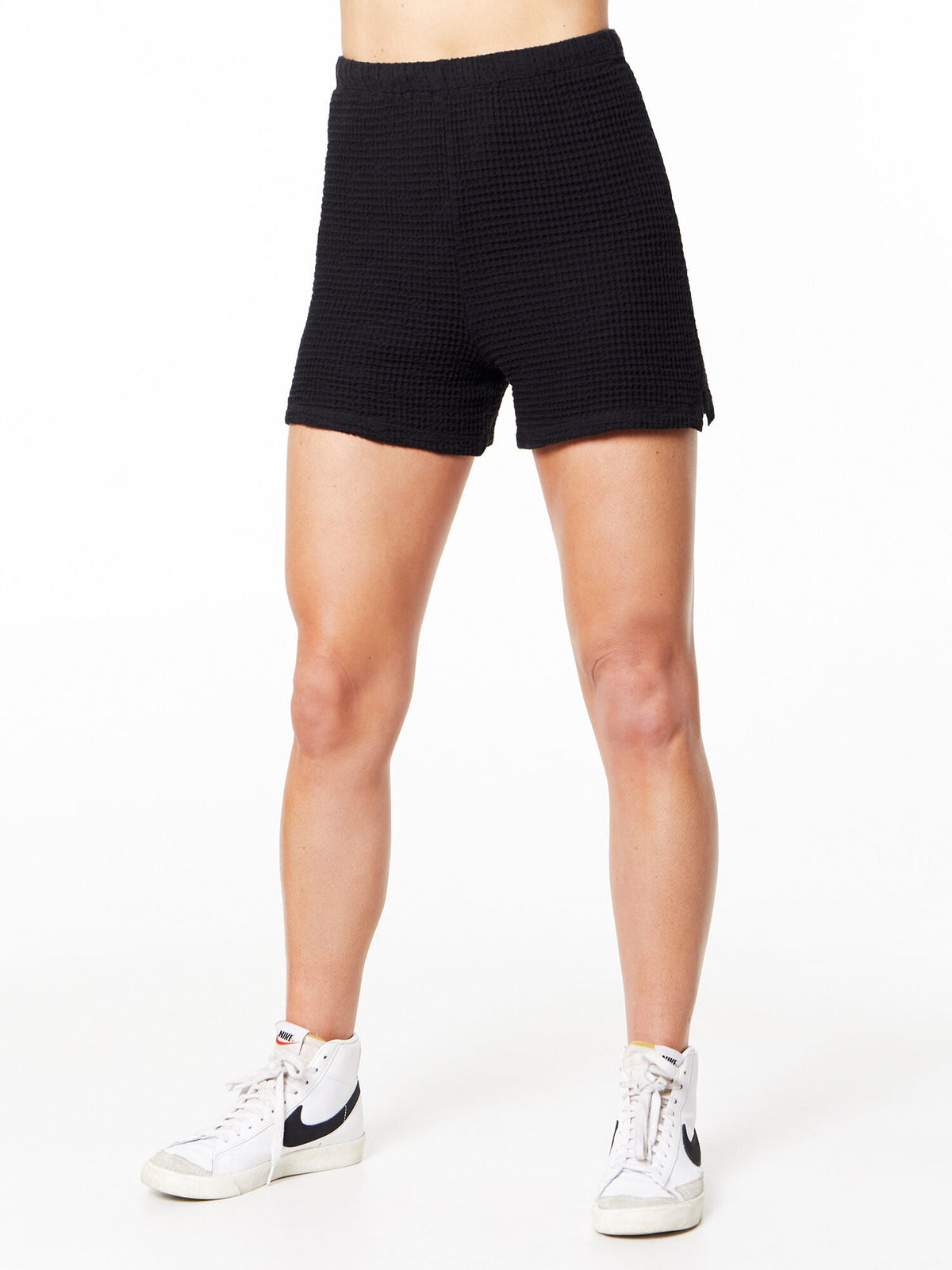 WAFFLE ROLL SWEATSHORT