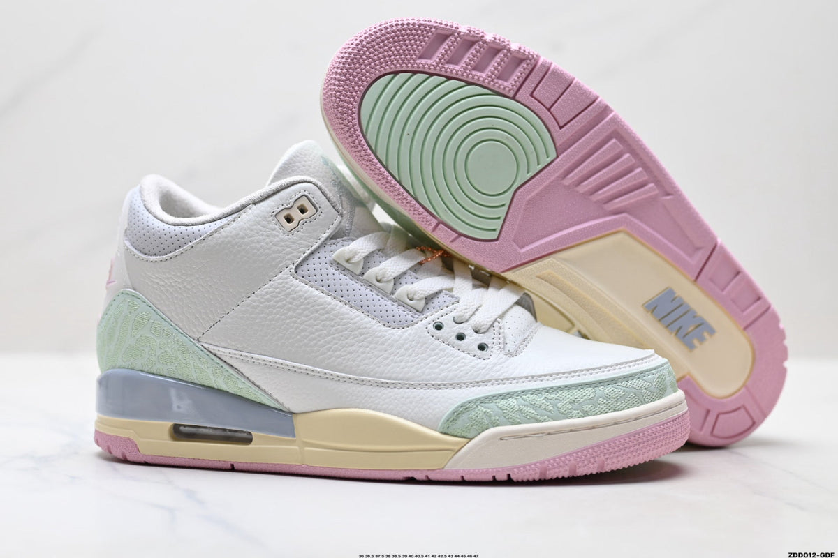 Air Jordan 3 Retro White Mint Pastel Sneakers