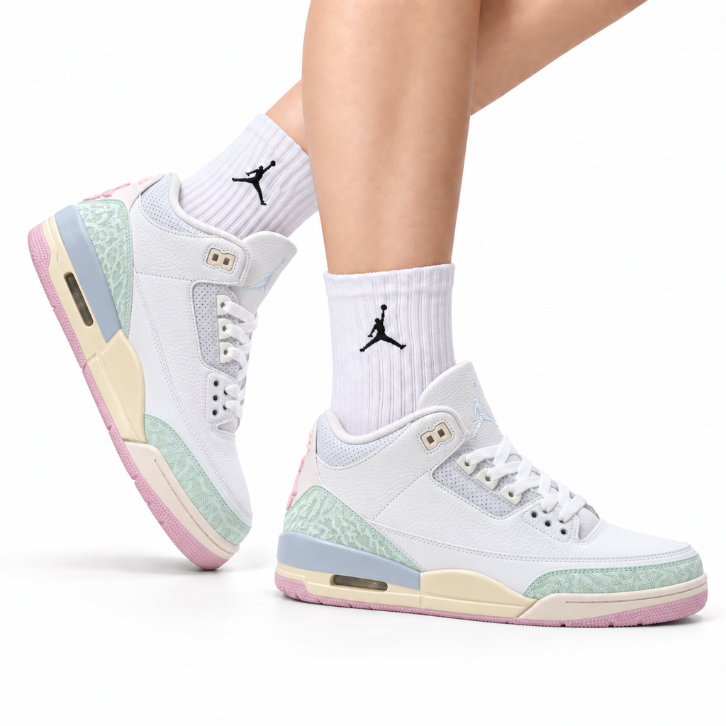 Air Jordan 3 Retro White Mint Pastel Sneakers