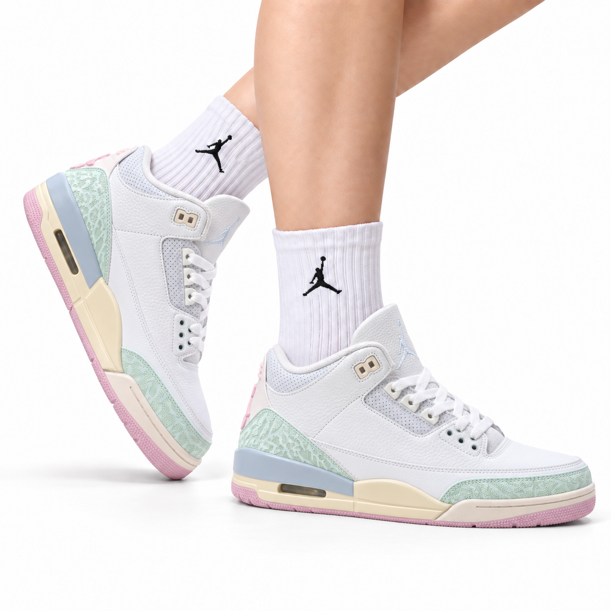 Air Jordan 3 Retro White Mint Pastel Sneakers