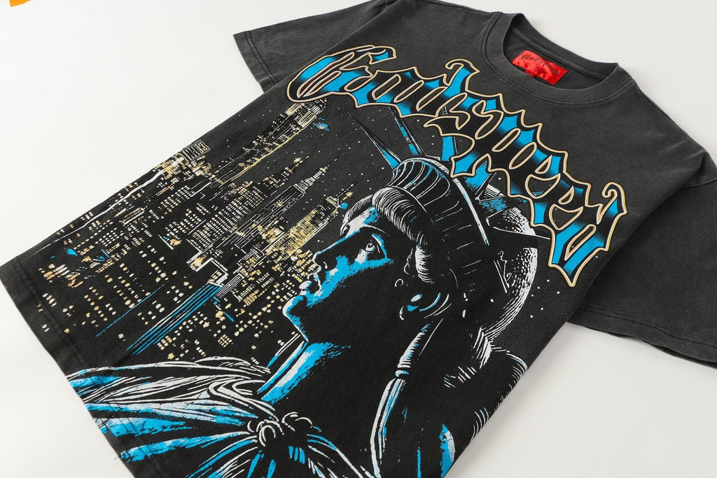 Godspeed Scary Nights Statue of Liberty Graphic T-Shirt