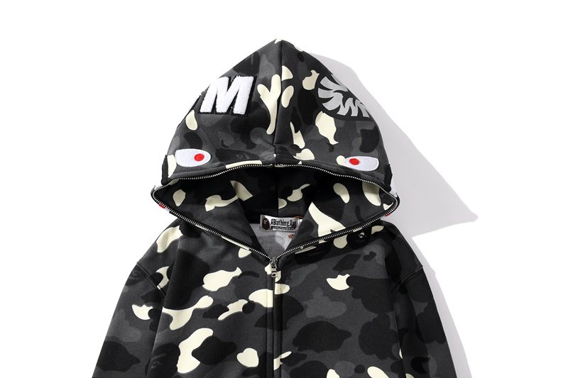 BAPE WGM Shark Camo Full-Zip Hoodie
