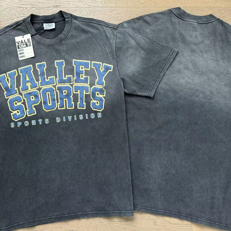 VALE USA Sports Division Graphic T-Shirt - Charcoal