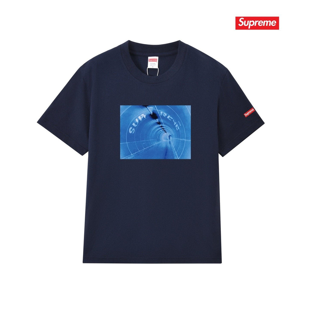 Supreme Blue Chest Graphic Short-Sleeve T-Shirt