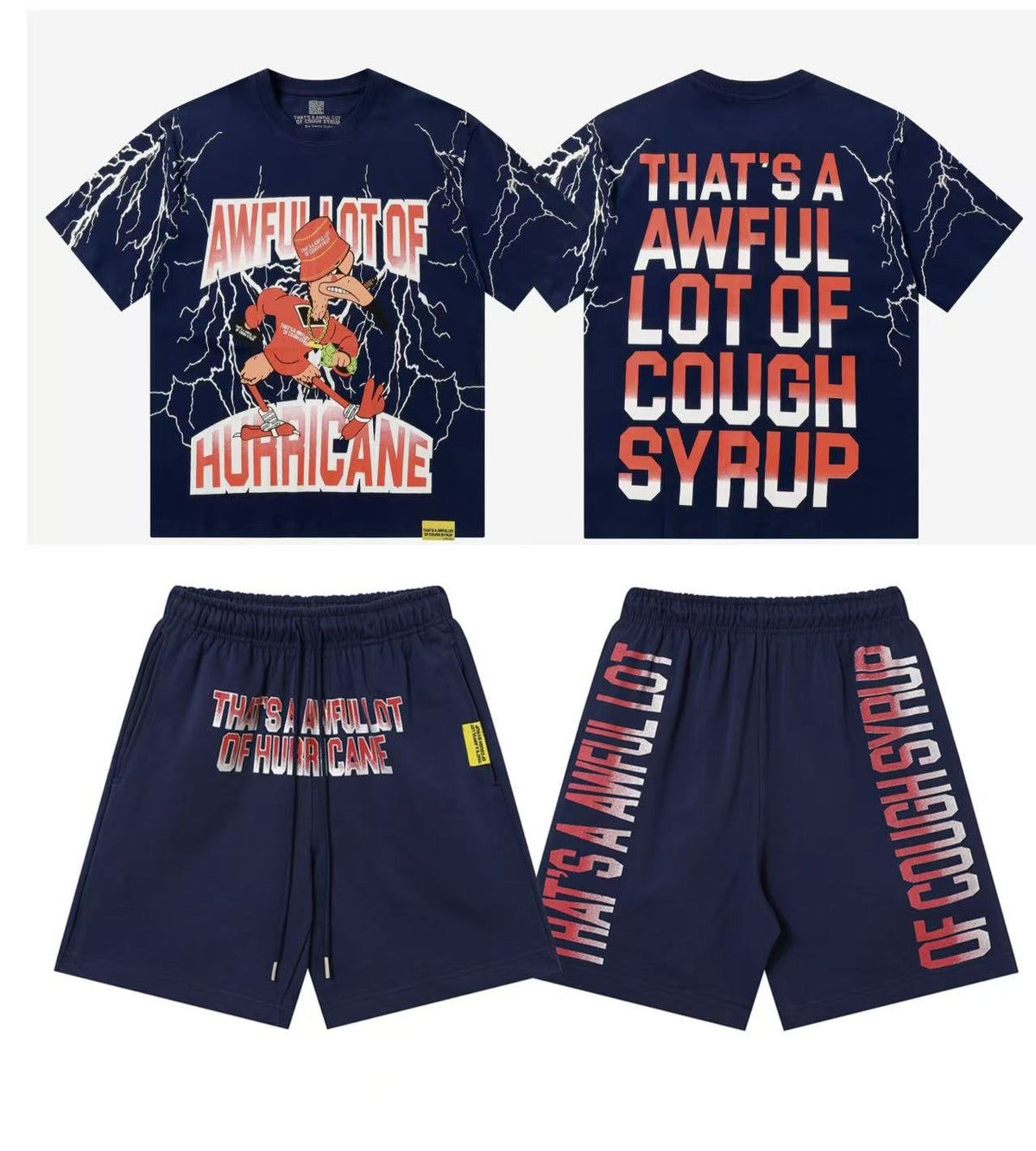 THAT'S A AWFUL LOT OF COUGH SYRUP Graphic T-Shirt & Shorts Set