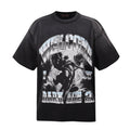 RARE PEACE Dark Age Washed Black Graphic T-Shirt