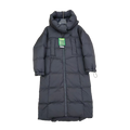 New Balance Long Hooded Puffer Coat – Black