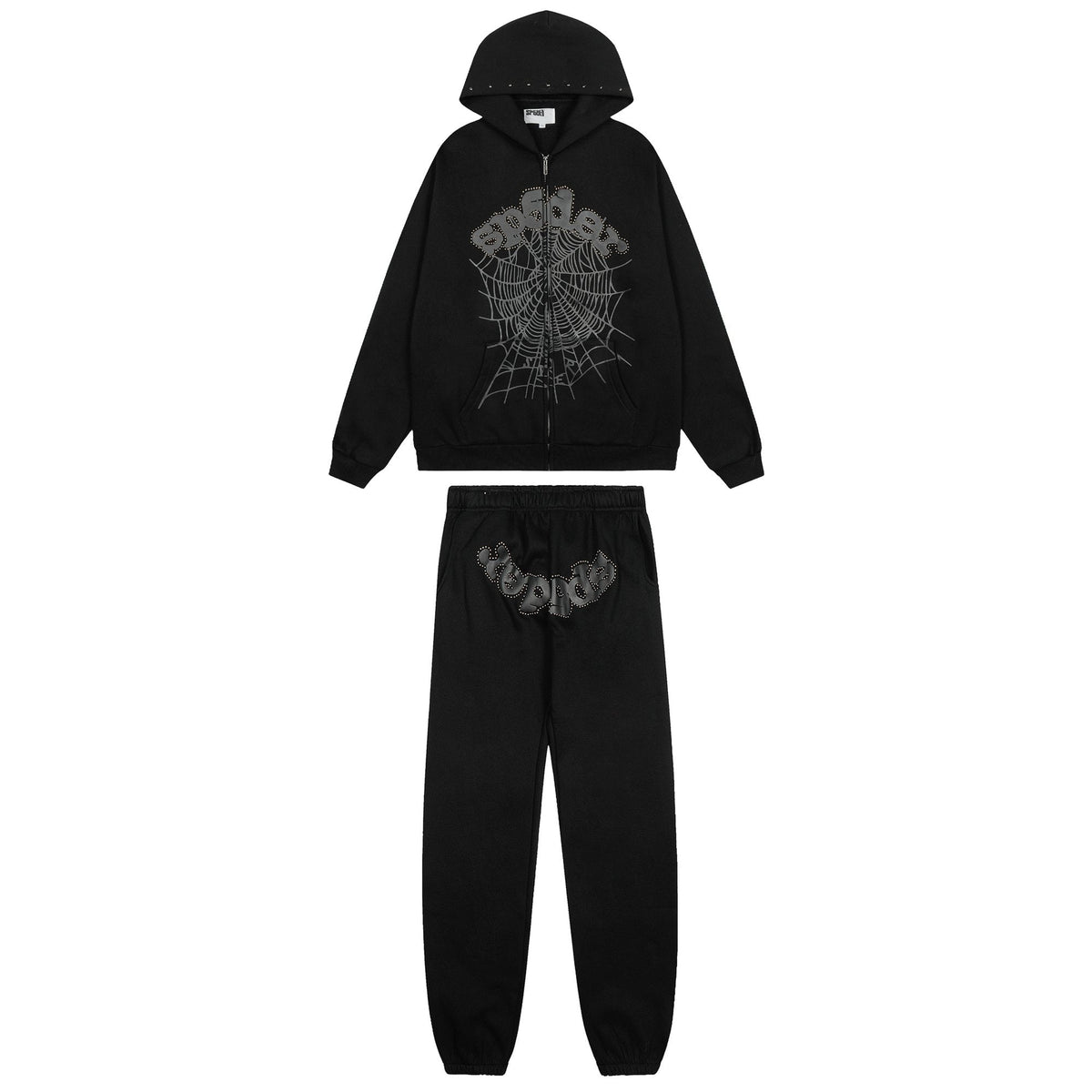 Sp5der Spiderweb Graphic Hoodie & Jogger Matching Set