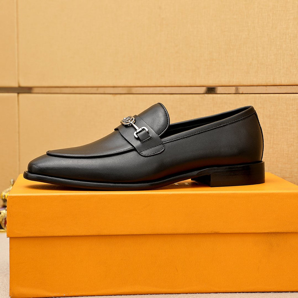 Louis Vuitton Black Leather Loafers