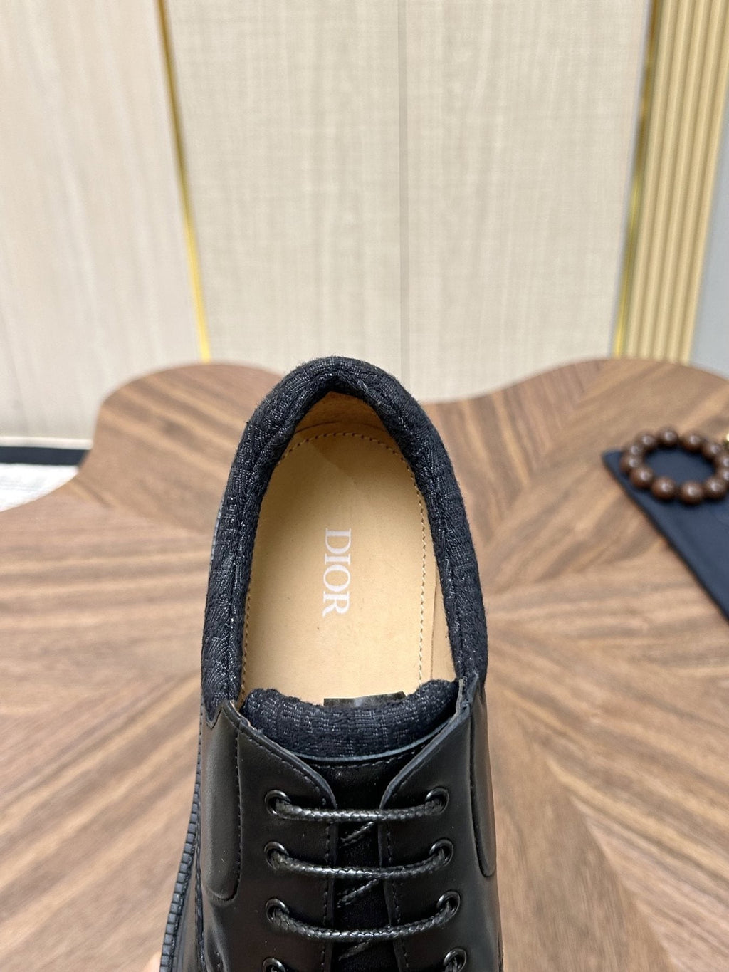 Dior Black Lug Sole Lace-Up Shoes