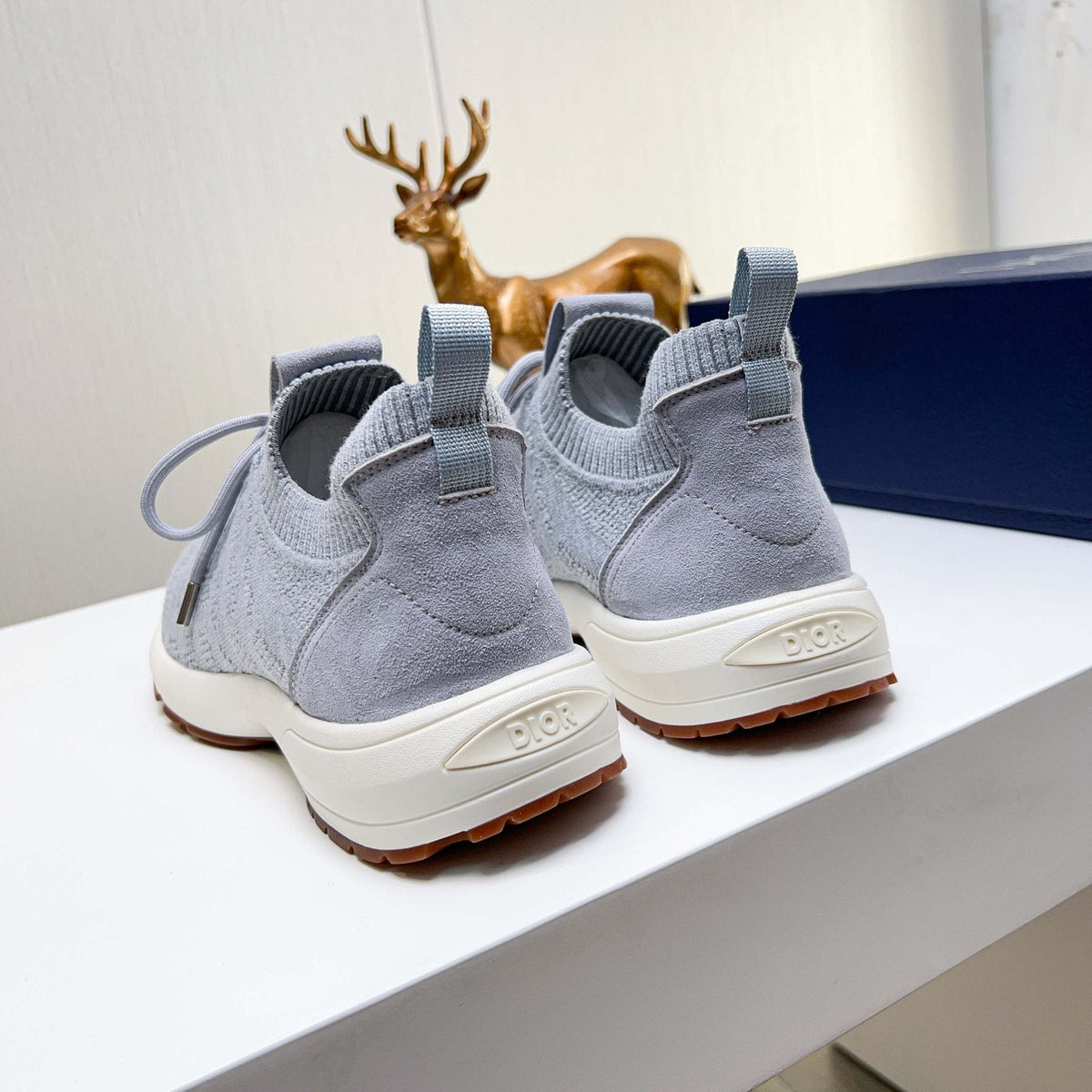 Dior B80 Lounge Knit Sneakers - Light Gray