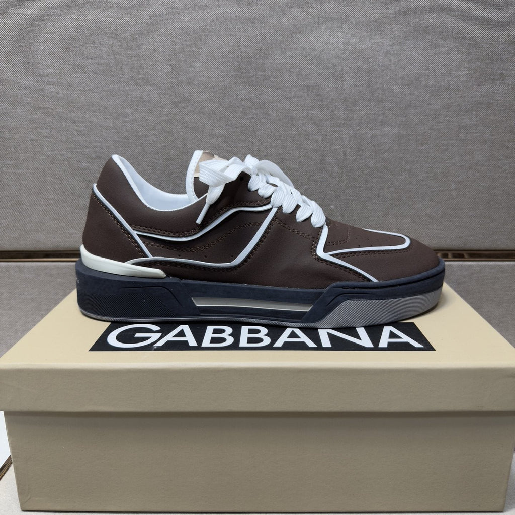 Dolce & Gabbana Dark Brown Trim Sneakers