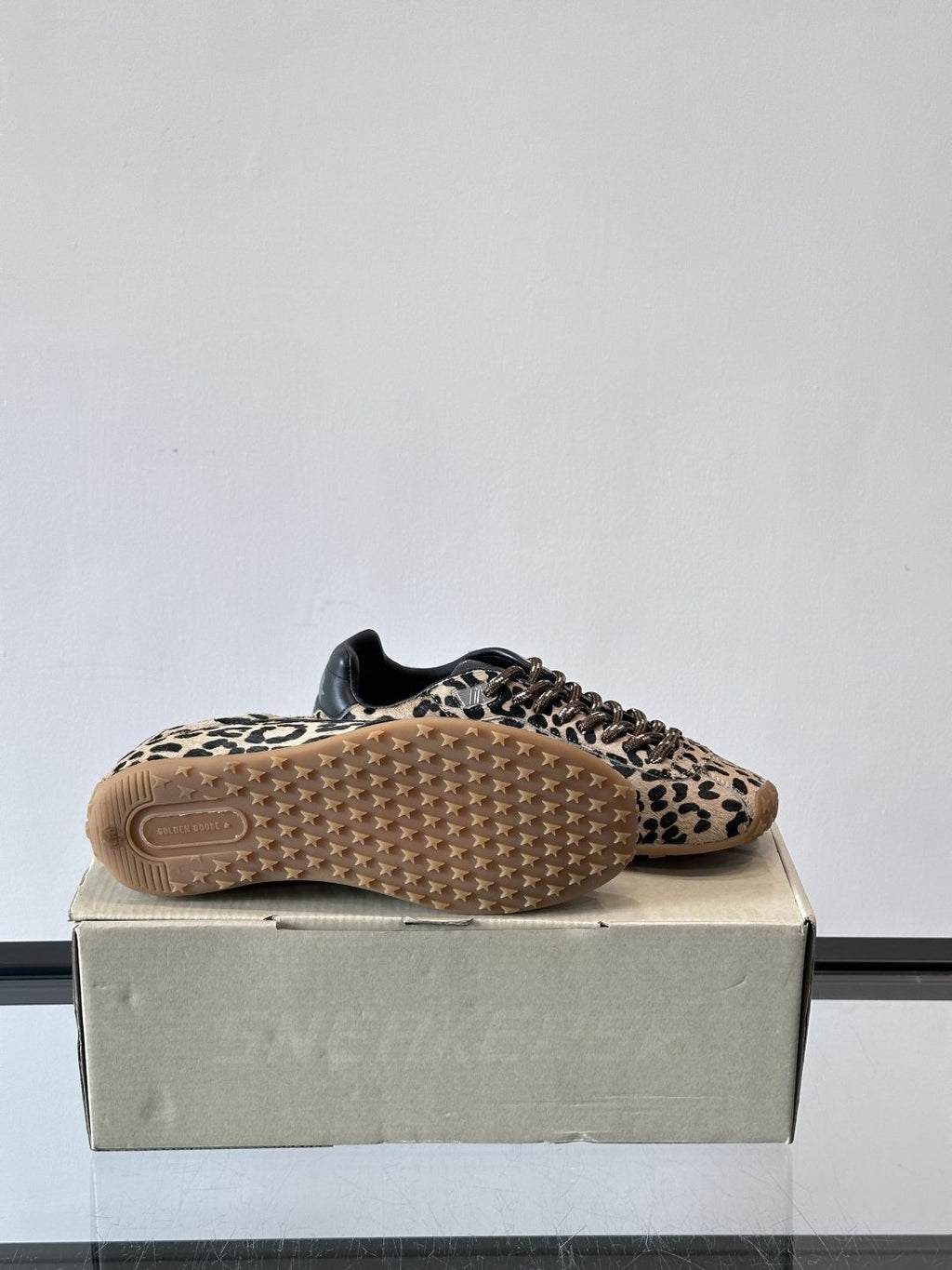Golden Goose Leopard Print Star Sneakers