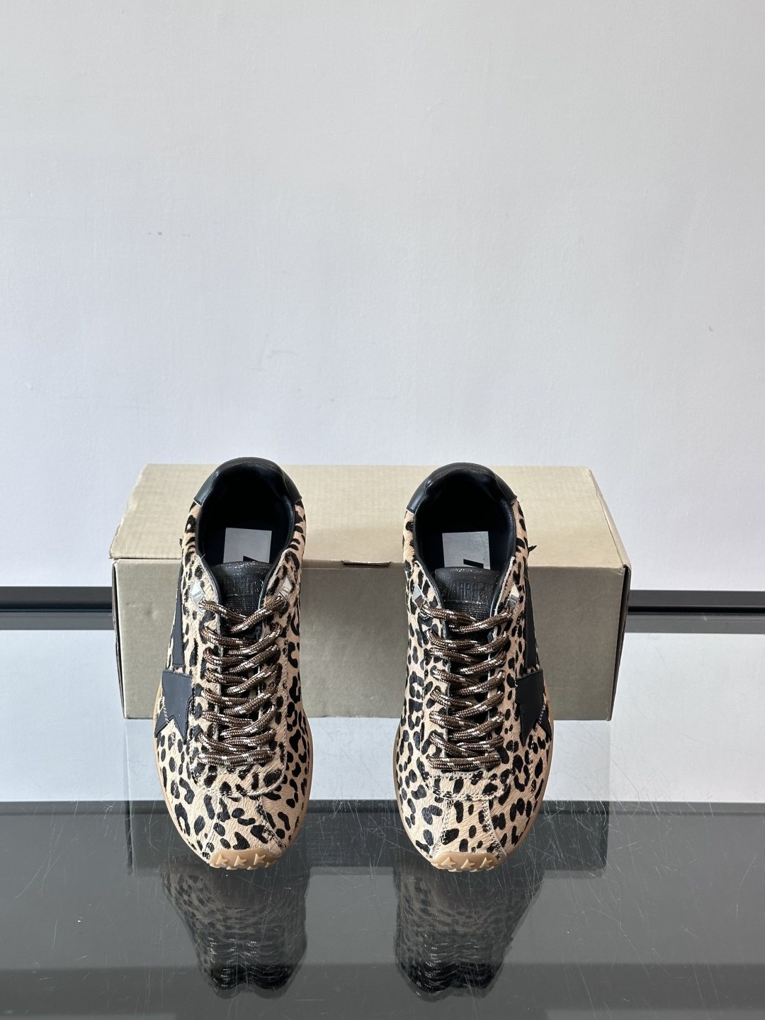 Golden Goose Leopard Print Star Sneakers