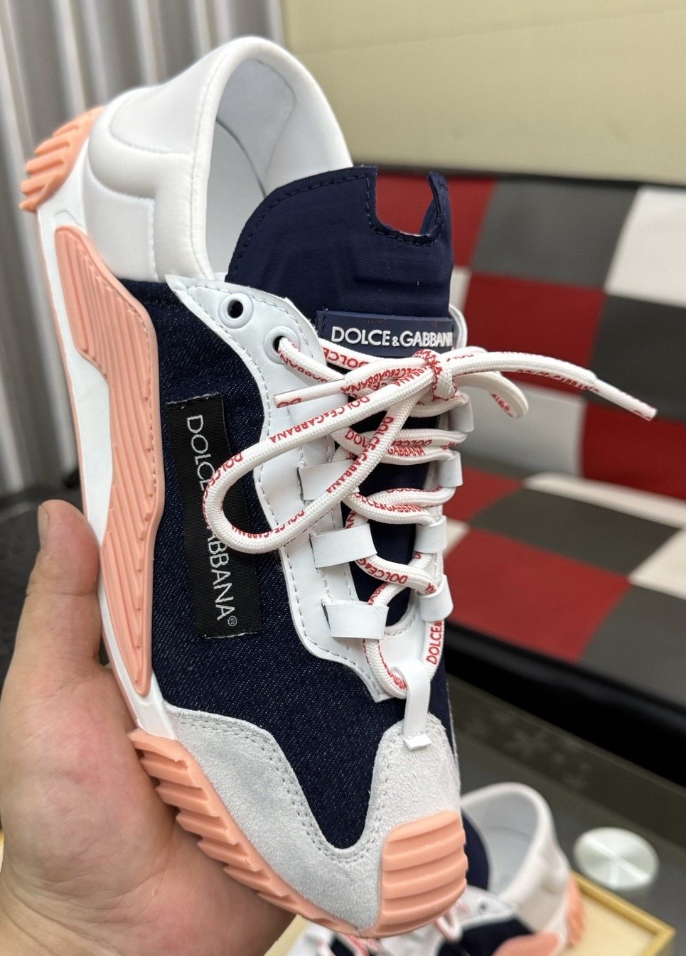 Dolce & Gabbana Navy Colorblock Sneakers