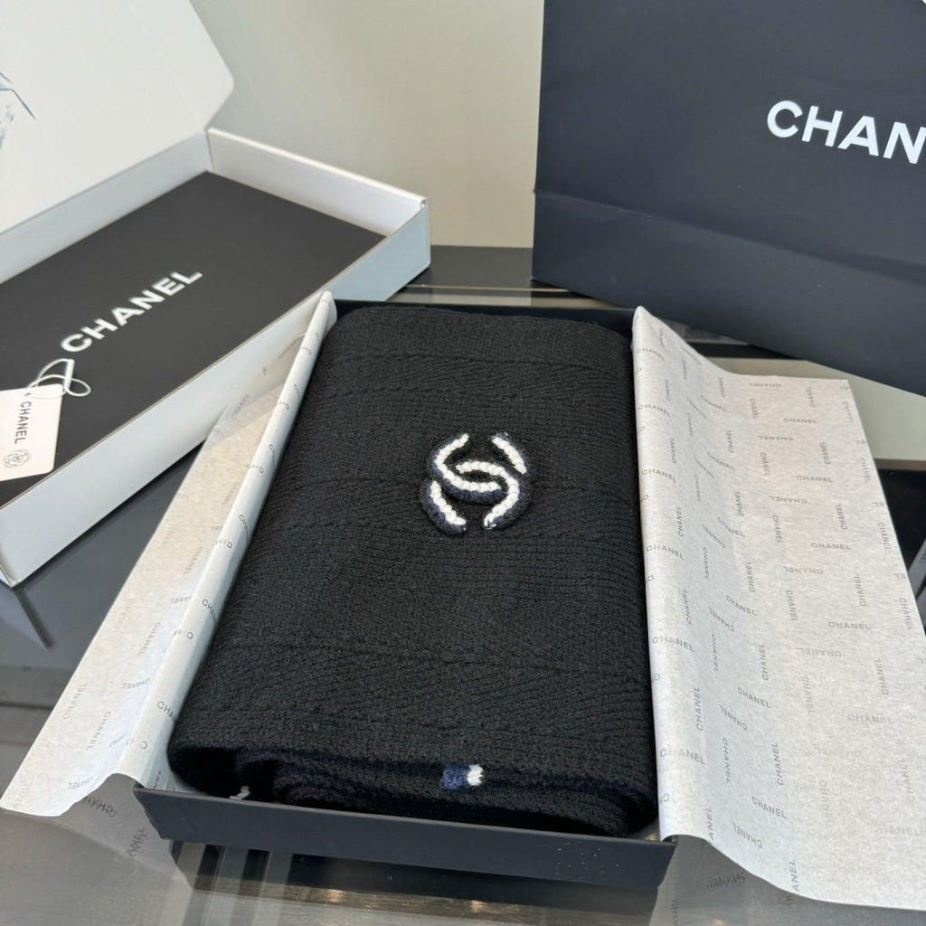 Chanel Embroidered Knitted Scarf