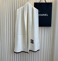 Chanel Embroidered Knitted Scarf