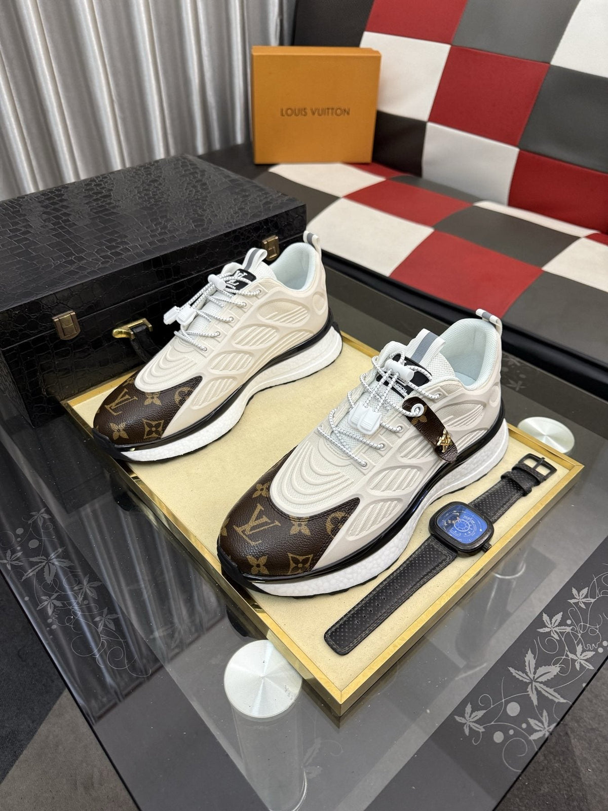 Louis Vuitton Monogram Panel Sneakers