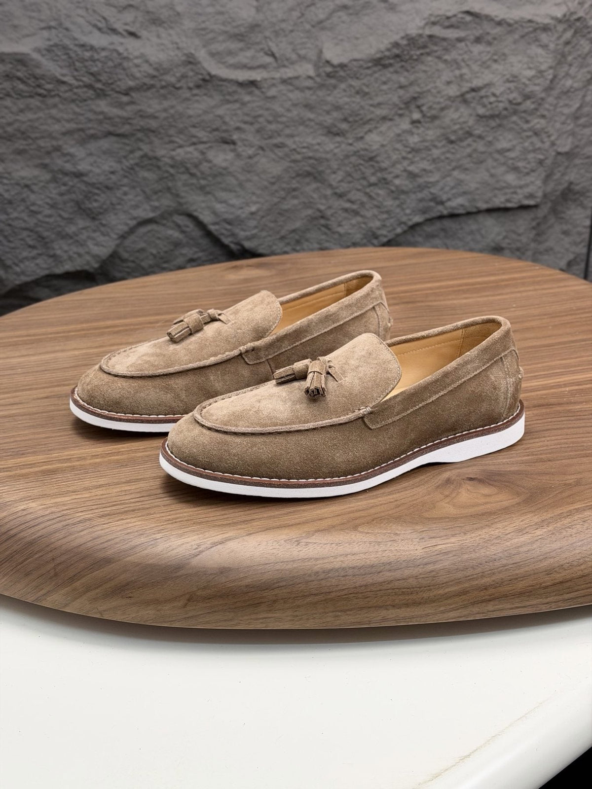 Brunello Cucinelli Brown Tassel Loafers