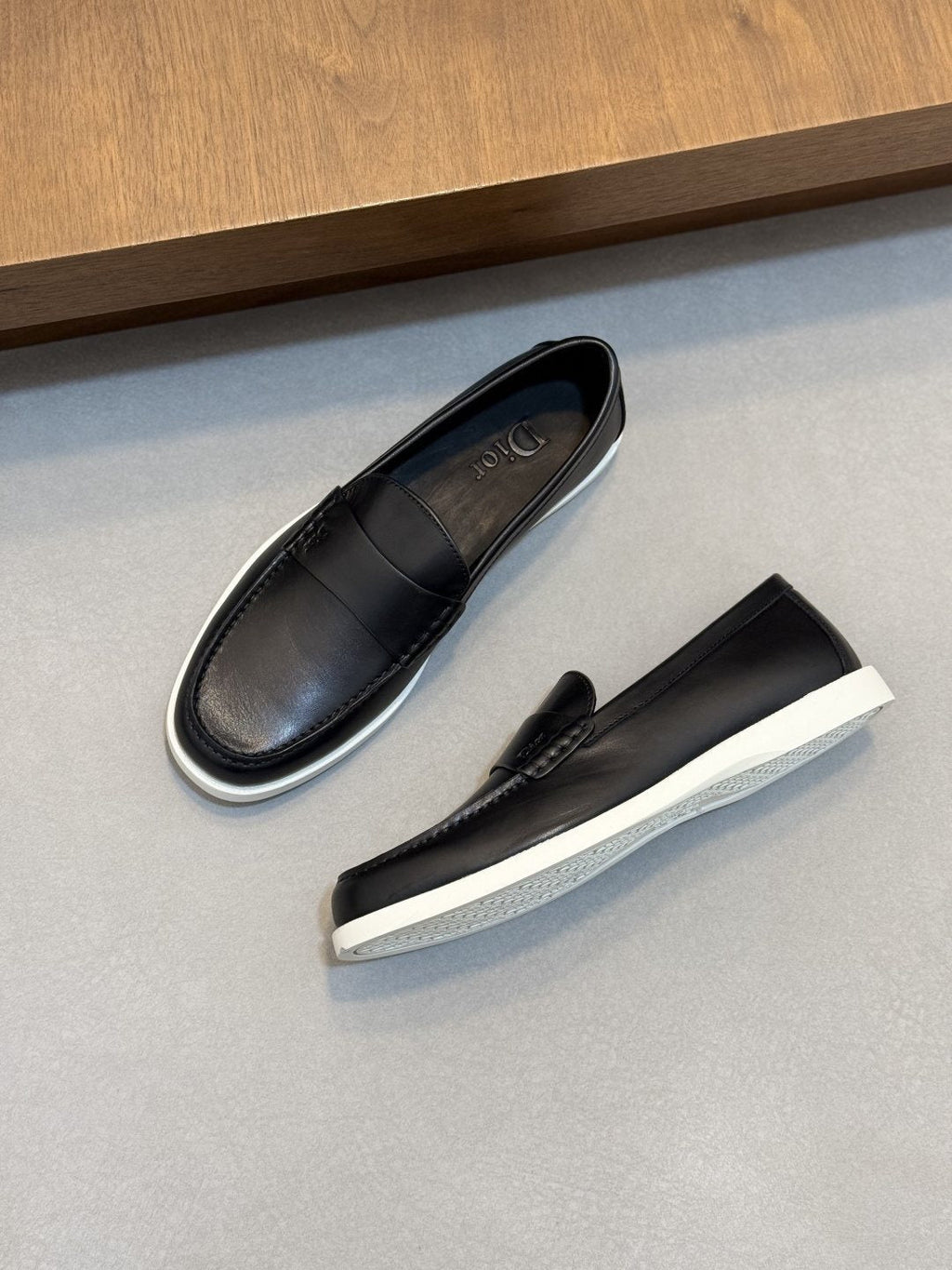 Dior Textured Leather Slip-On Shoes