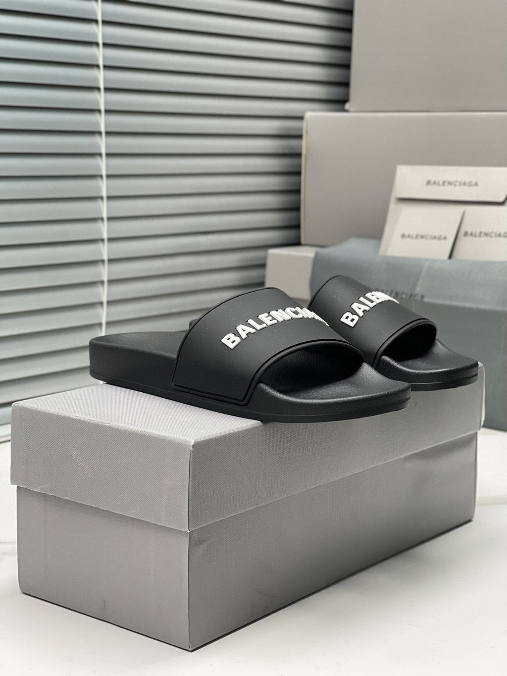 Balenciaga Logo Slide Sandals