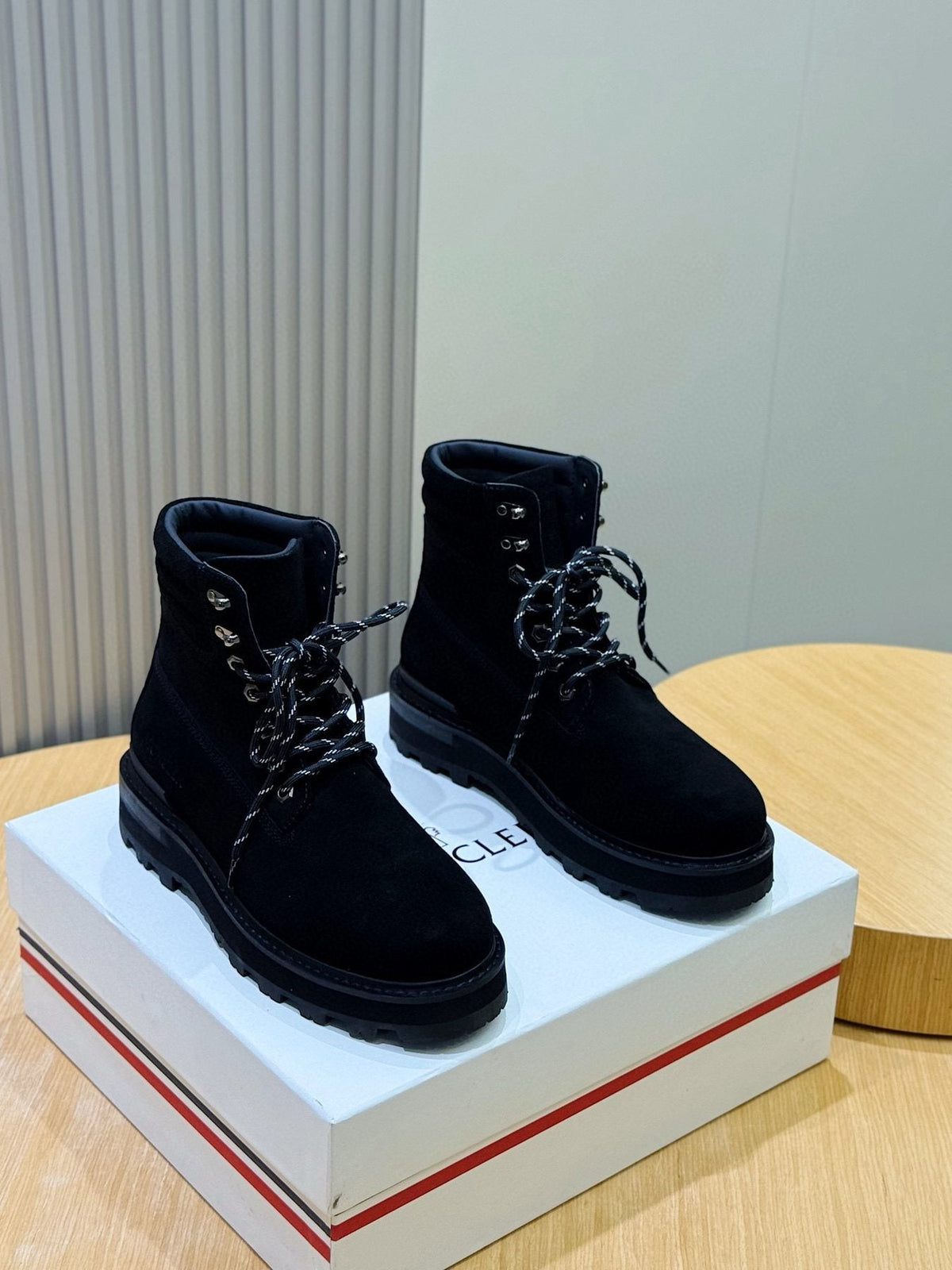 Moncler Men's Suede Lace-Up Ankle Boots