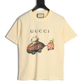 Gucci Cartoon Car Graphic T-Shirt - Pale Yellow
